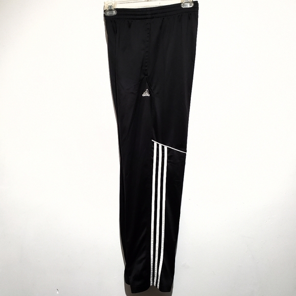 Adidas ClimaLite Black & White Straight Leg Athletic Track Workout Pants Size S - Picture 9 of 15